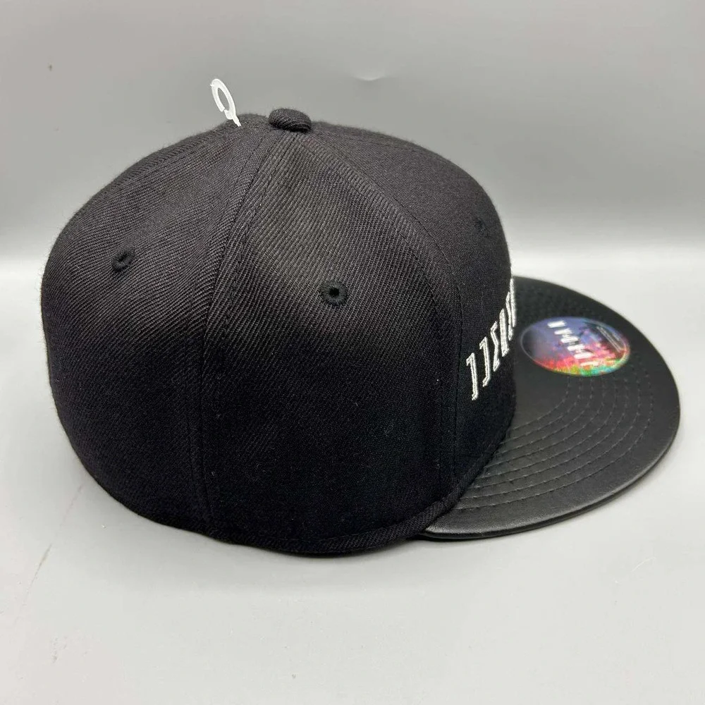 Air Jordan True J11 Hat Men 7 Black Embroidered Jumpman Fitted Cap